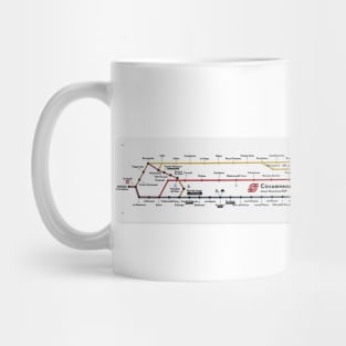 Circumvesuviana in car train map Mug